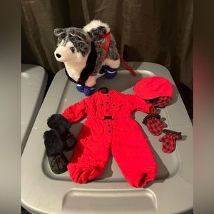 American girl doll snow outfit set